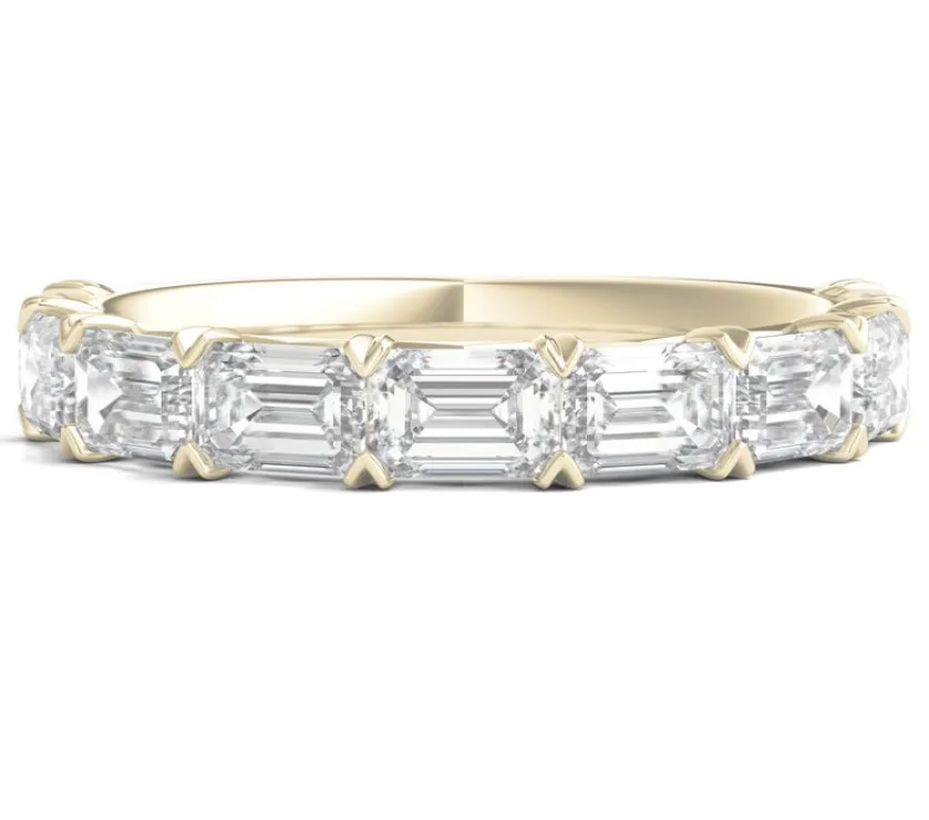 Paris Collection Baguette Diamond East-West Band in 14K Yellow Gold