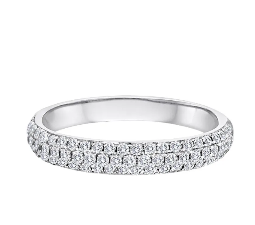 Cherie Dori 18k Narrow Diamond Band Ring