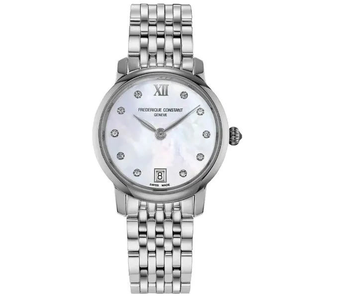 Frederique Constant Slimline MOP Dial Diamond FC-220MPWD1S26B Bracelet Quartz 30MM