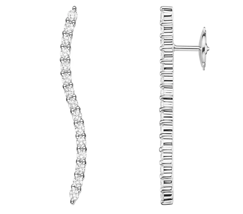 Omega Aqua Swing Diamond Earring in 18KWG E605BC0200105