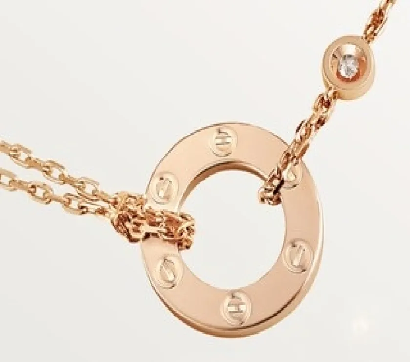 Cartier Leve 2 Diamond 18K Rose Gold Pendant