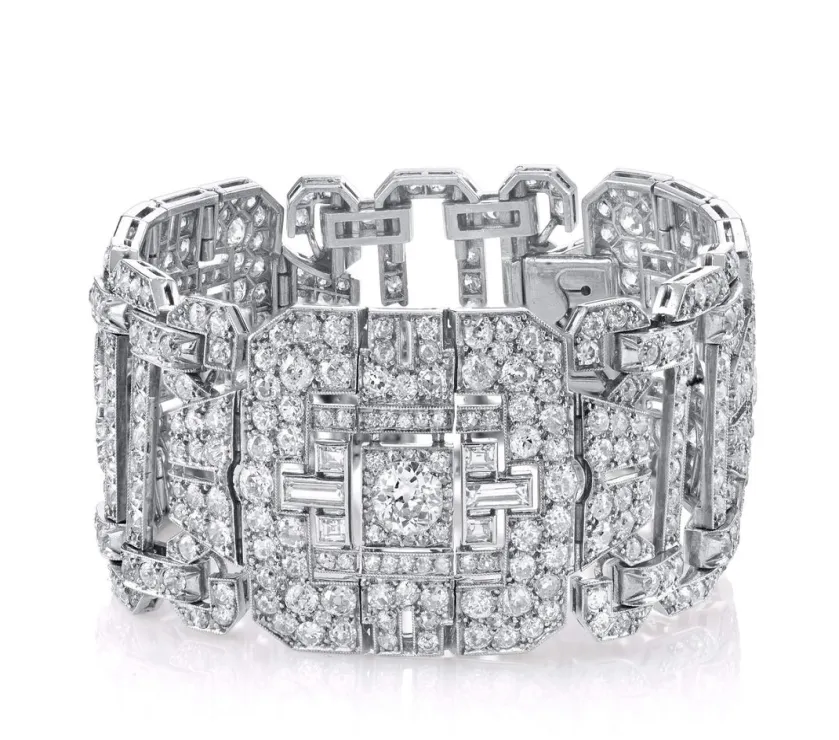 Art Deco Diamond And Platinum Bracelet