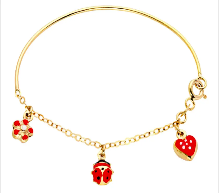 Jonc porte bonheur Or jaune 9ct