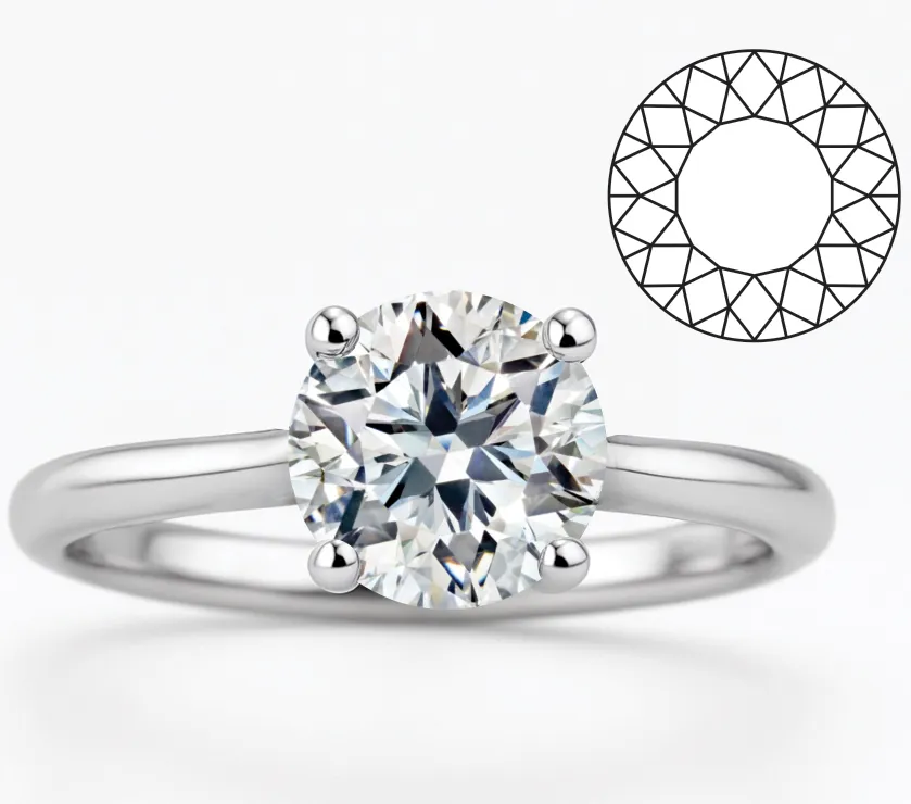 Paris Art The Star Solitaire Ring 14K