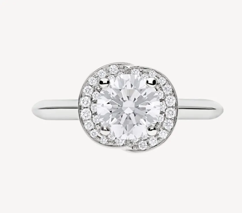 BVLGARI INCONTRO D’AMORE 1.1 CARAT DIAMOND RING PLAT 355409