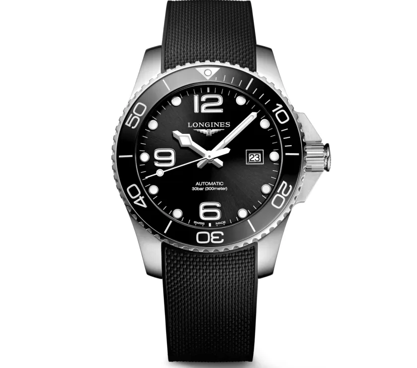 LONGINES HYDROCONQUEST L3.782.4.56.9 AUTOMATIC STEEL CERAMIC WATCH