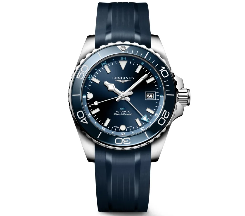 Longines Hydro Conquest GMT L3.790.4.96.9 Sunray Blue Dial Automatic