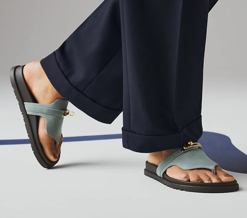 Hermes Empire Bleu Tonnerre sandal