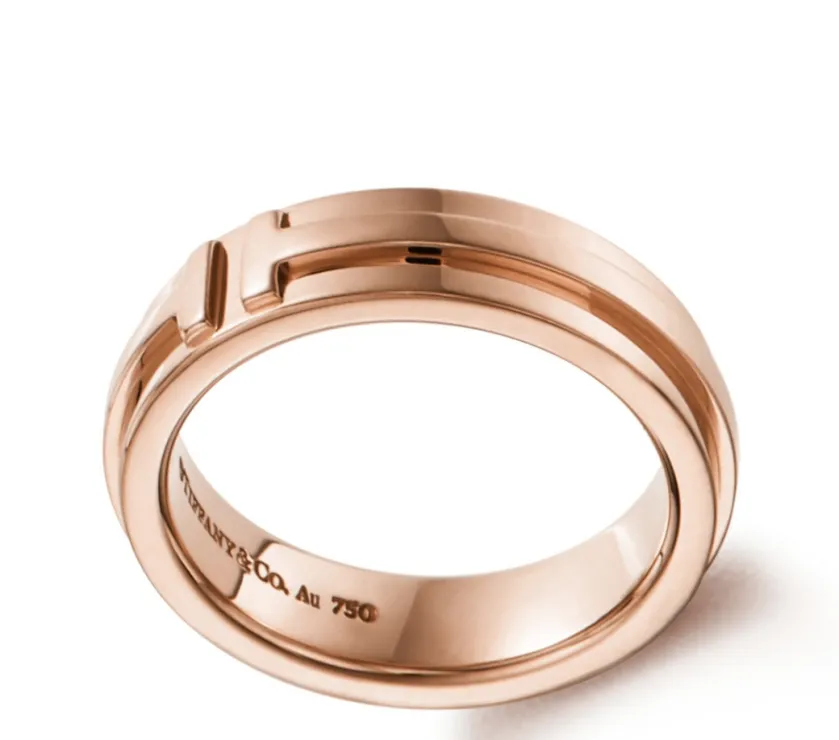 Tiffany T Narrow 36820675 Ring in 18K Rose Gold 4.5MM