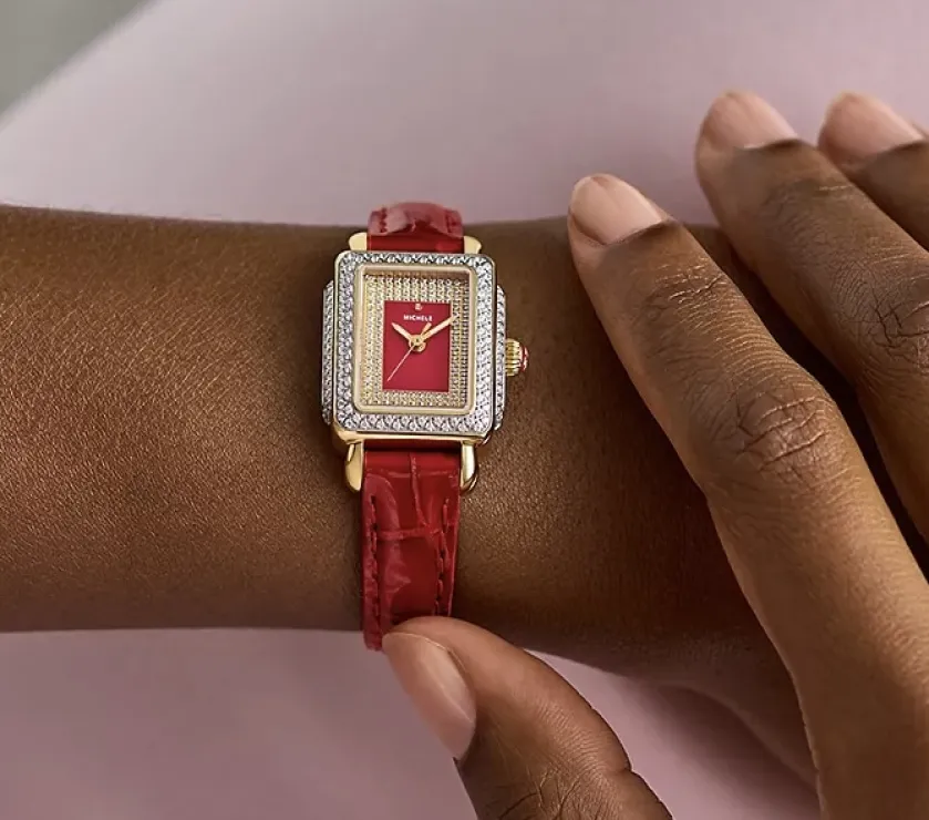 Michele Special Deco Madison Mini 0.66Ct Diamond Pavé Dial Quartz