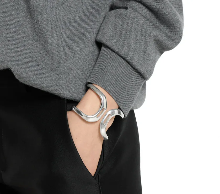 Gucci Staffa Cuff Sterling Bracelet Style ‎836813 J8400 0818