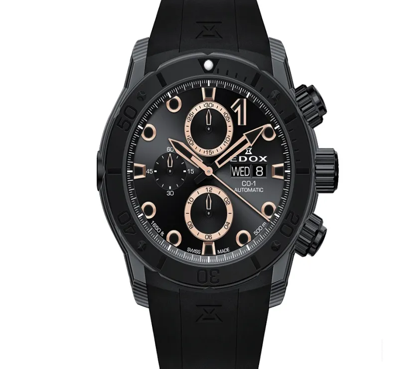 EDOX CO-1 CARBON CHRONO 500M AUTOMATIC 45MM