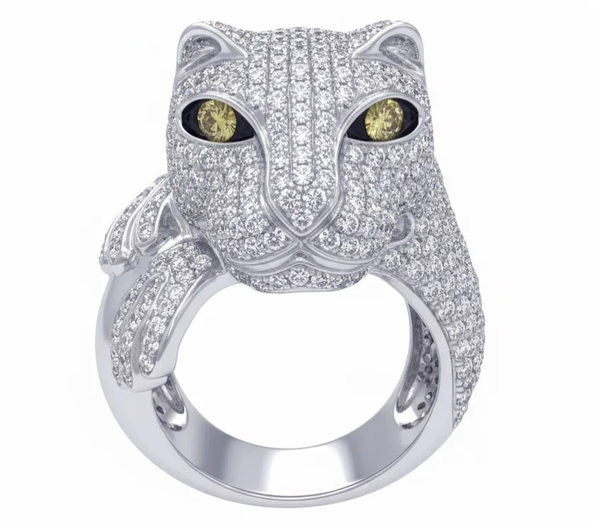 The Lucky Cat Ring Diamond 18K