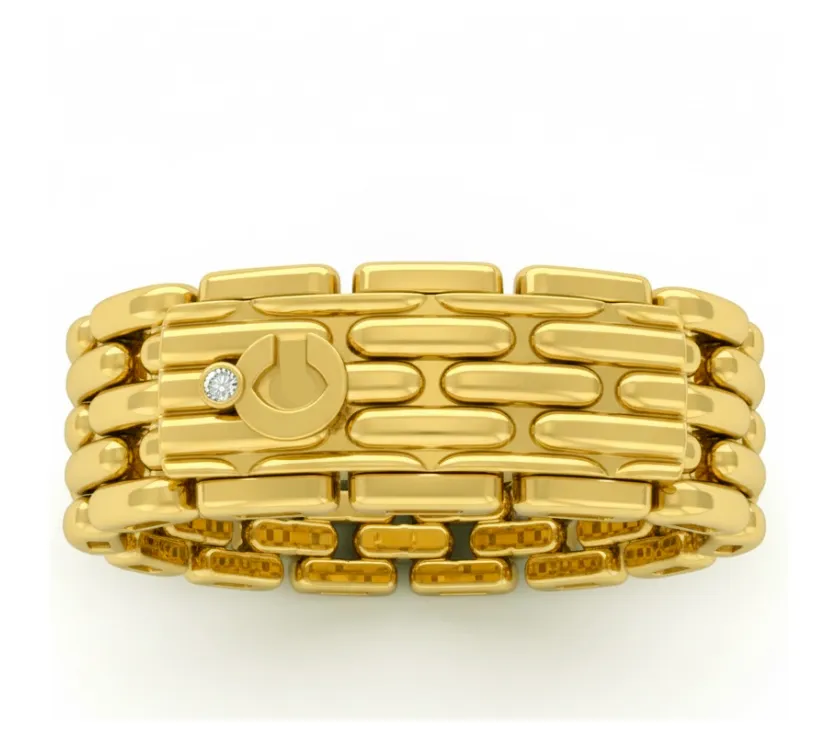 LOUIS ULYSSE CHOPARD DIAMOND LINKS 18K BAND RING