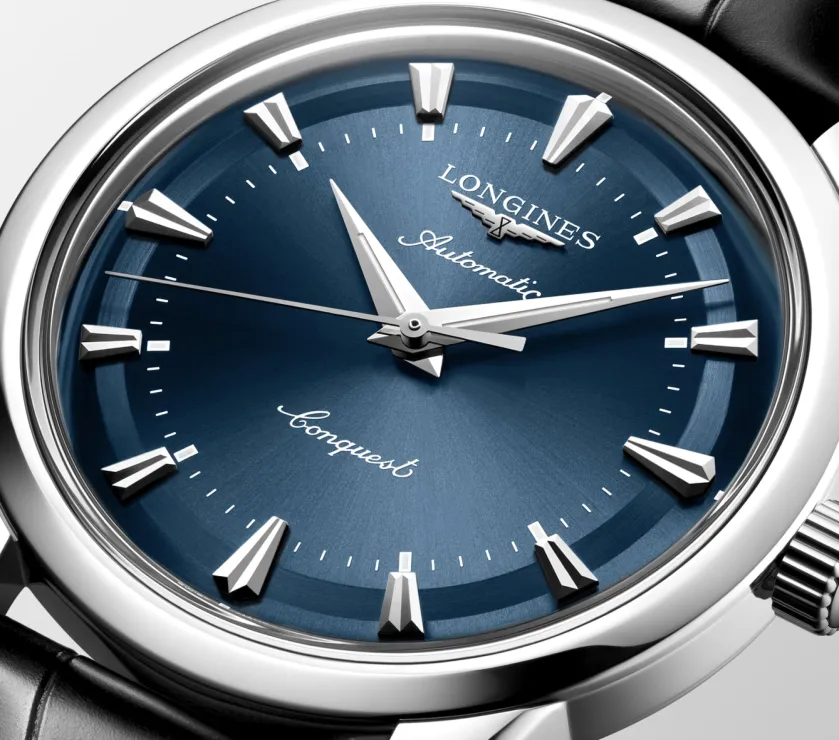 Longines Conquest Heritage L1.650.4.62.2 Blue Automatic SS Watch 40MM